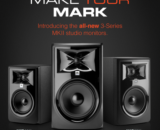 JBL 3 Series 308MkII studio monitors speakers (pair)