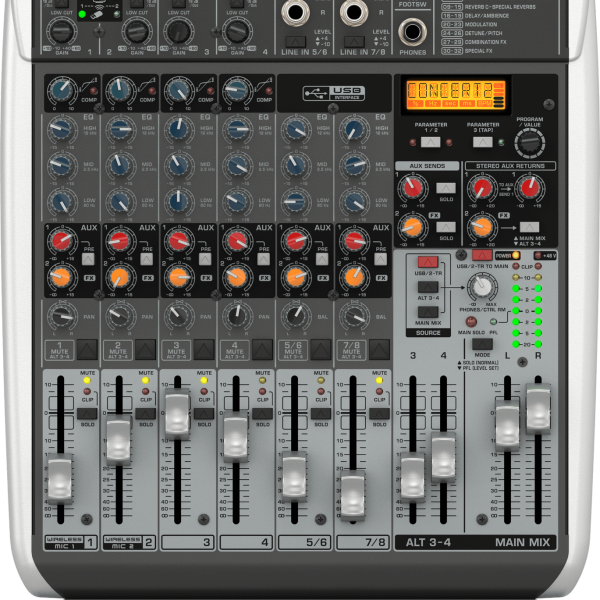 Behringer XENYX QX1204USB Mixer with USB and Effects