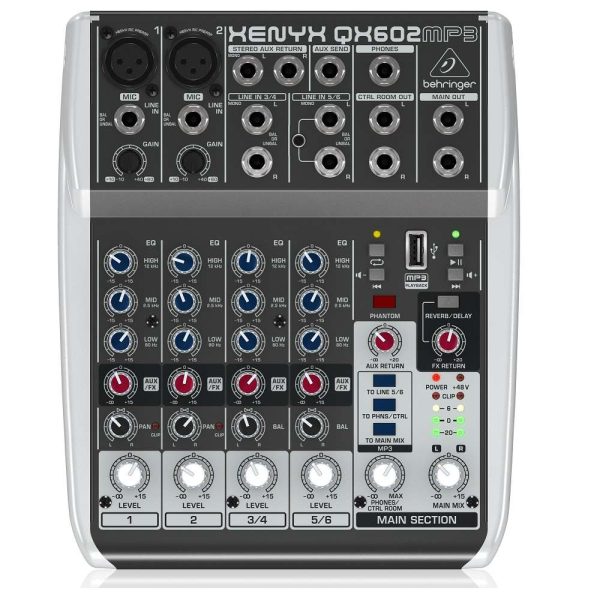Behringer Xenyx QX602MP3 Mixer MP3 Playback