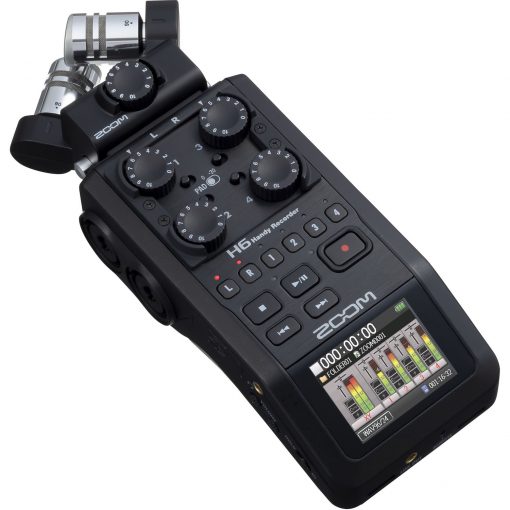 Zoom H6 6X6 Portable Handy Recorder with Single Mic Capsule – Black