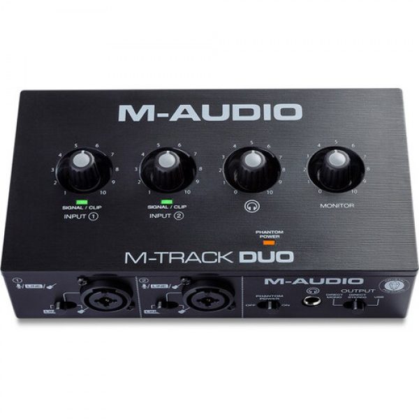 M-Track Duo 48-KHz, 2-channel USB Audio Interface with 2 Combo Inputs with Crystal Preamps, and Phantom Power